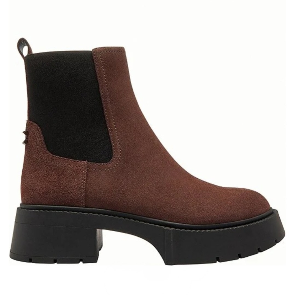 COACH Leah Suede Platform Chelsea Booties